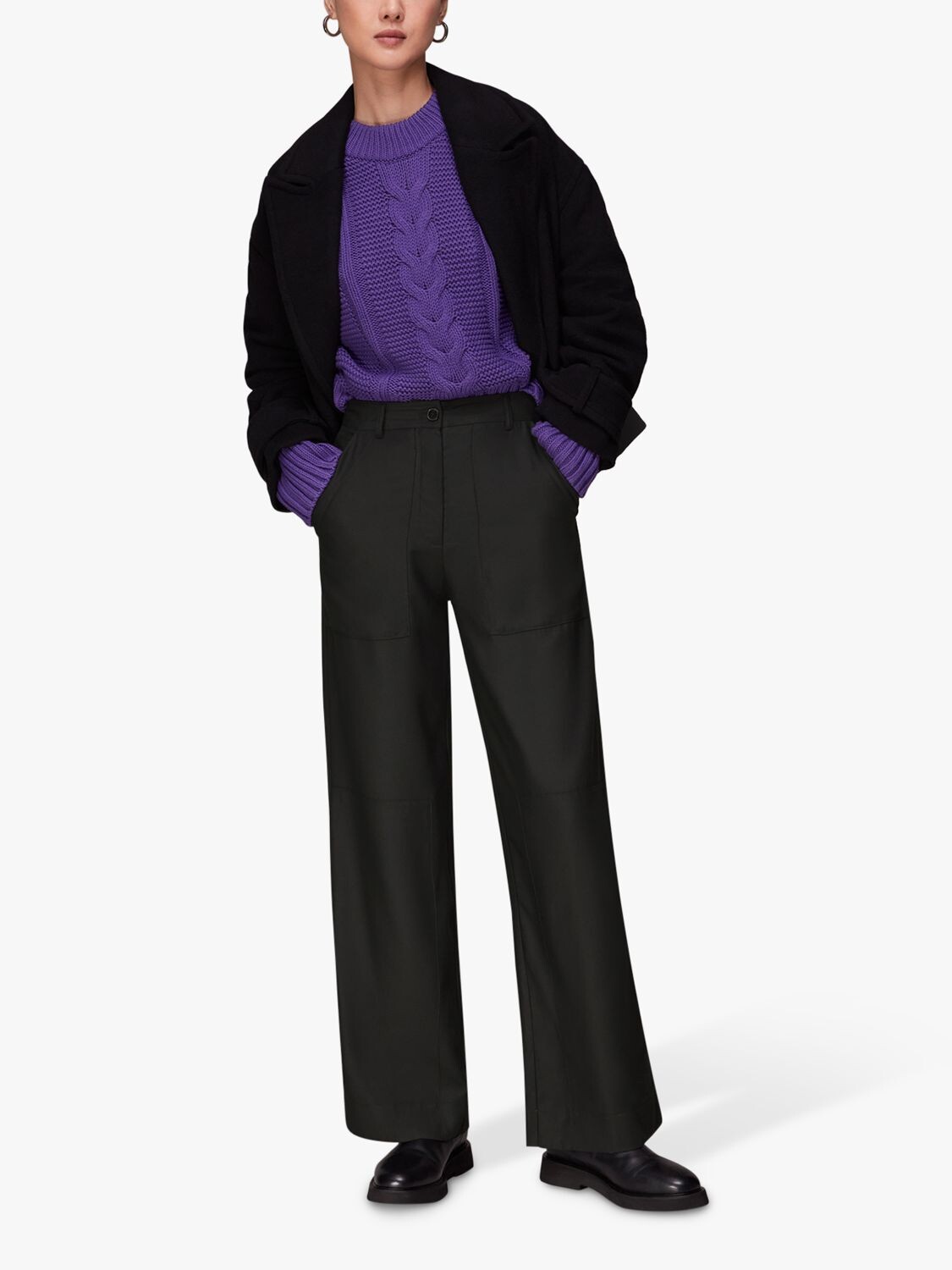 

Брюки Whistles Dorit Tencel, черные, Черный