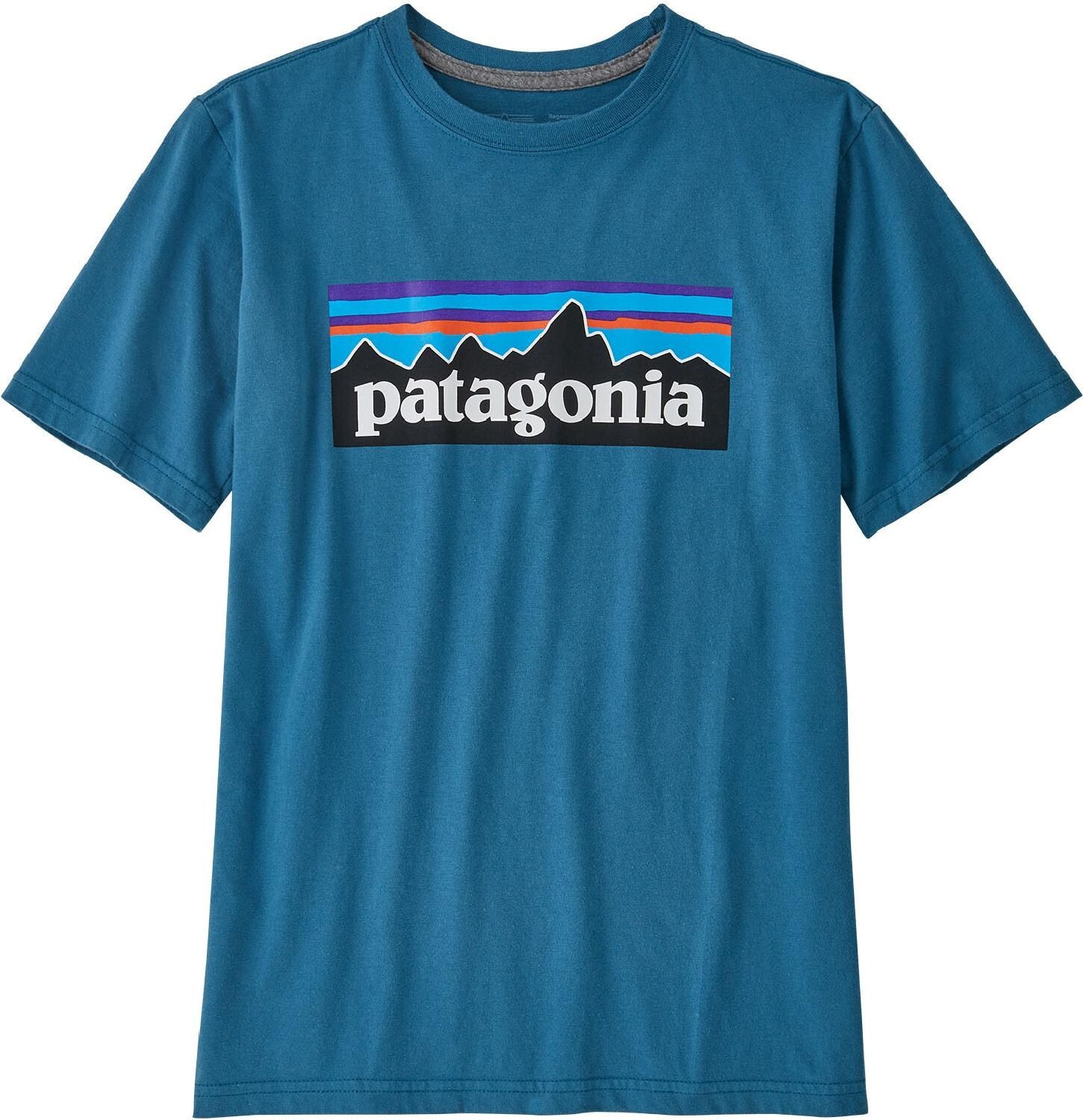 

Хлопковая футболка с логотипом P-6 — для мальчиков Patagonia, синий