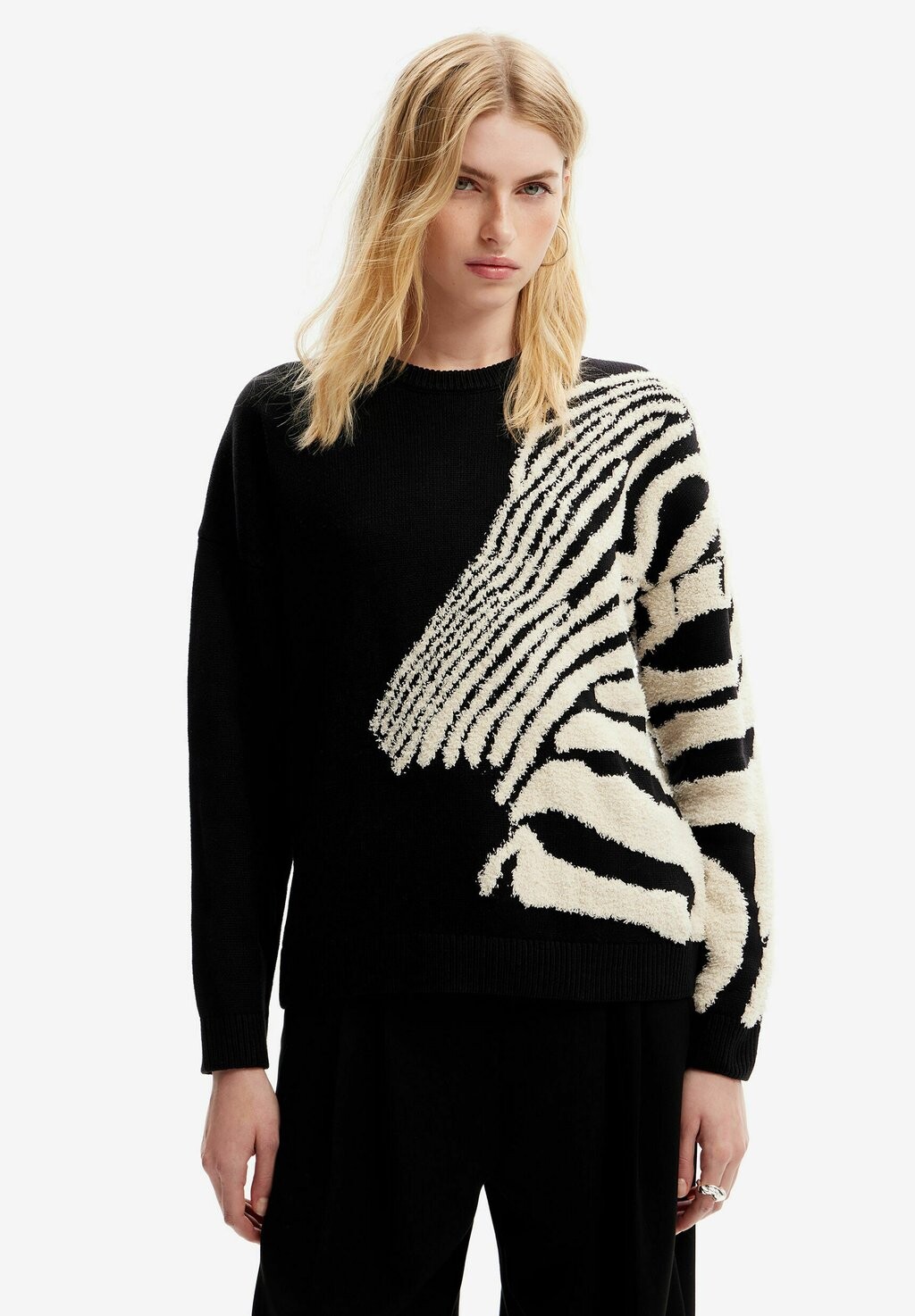 

Свитшот Desigual ZEBRA, черный