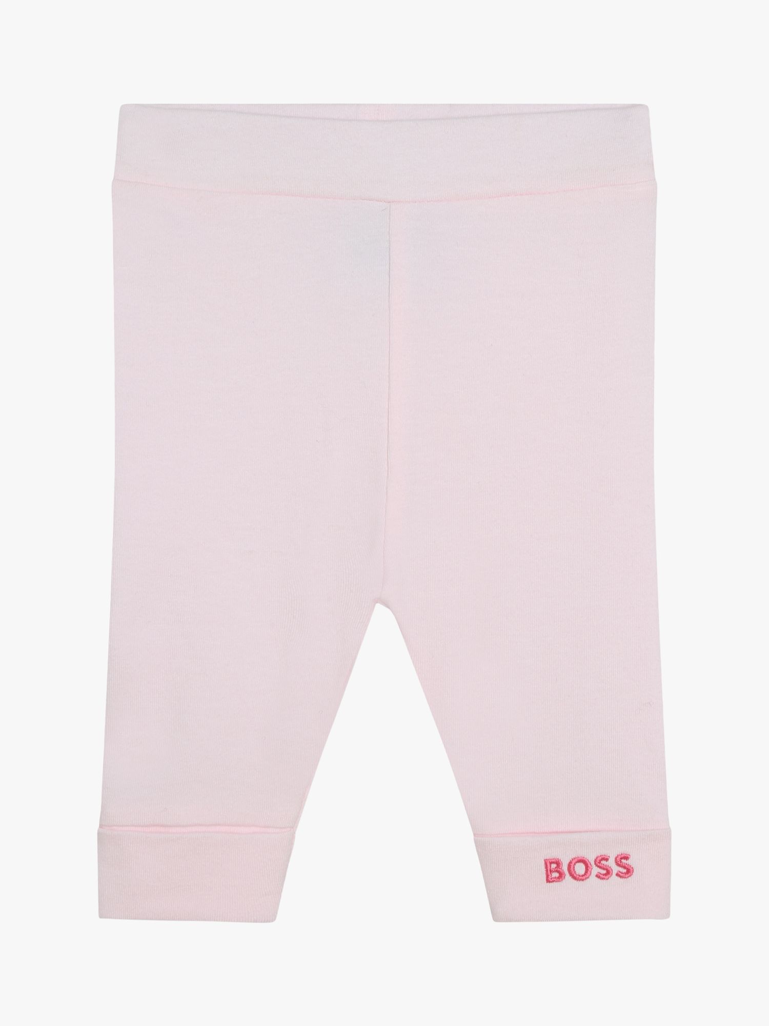 Леггинсы BOSS Baby с вышитым логотипом HUGO BOSS, светло-розовый