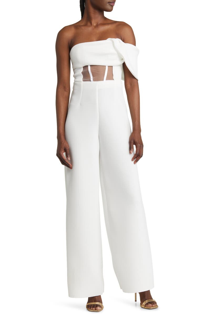 

Корсетный комбинезон без бретелек ASOS DESIGN, белый