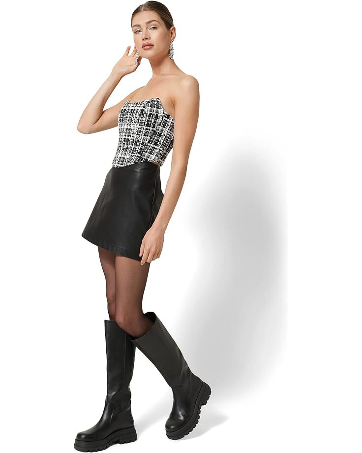 

Топ line and dot Alessandra Corset Top, черный/белый