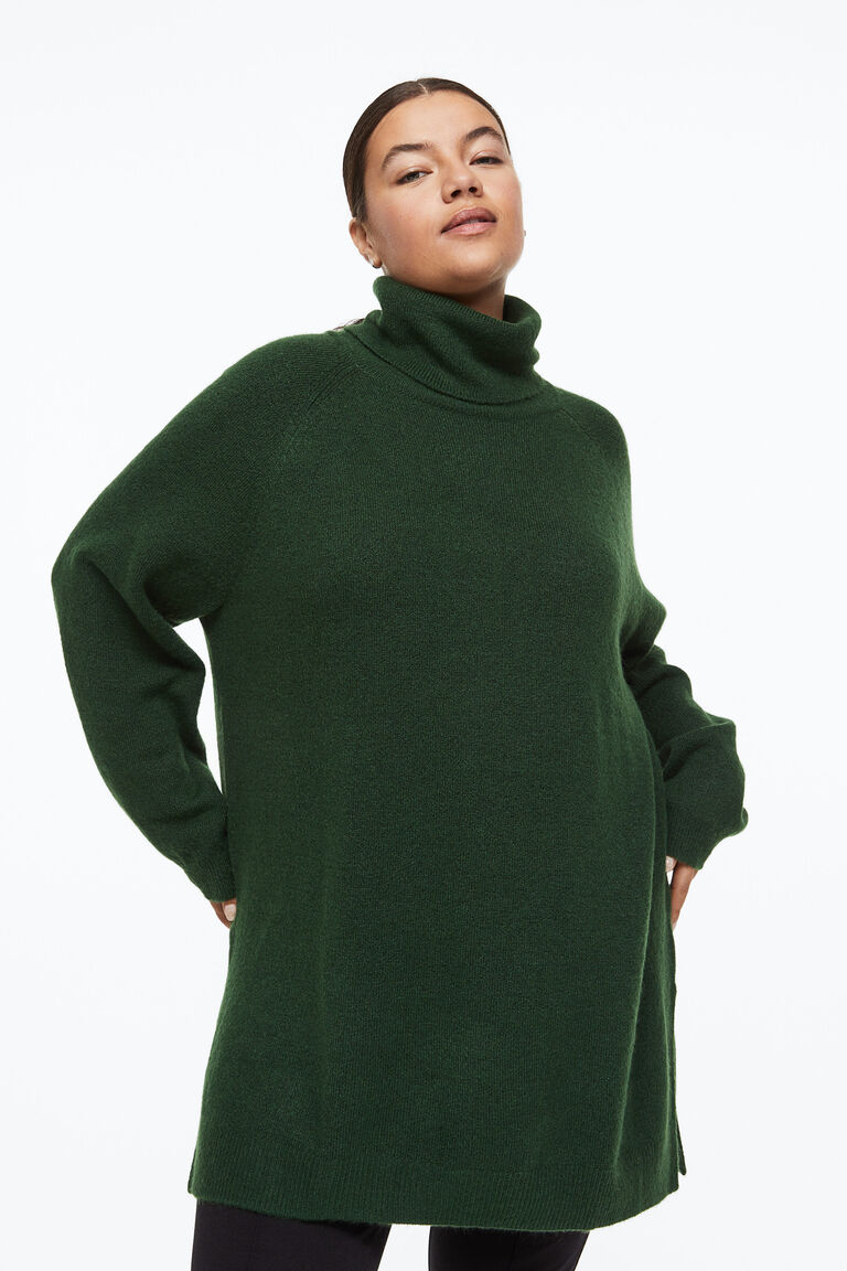 Джемпер с воротником-поло H&M, зеленый блуза с воротником поло h
