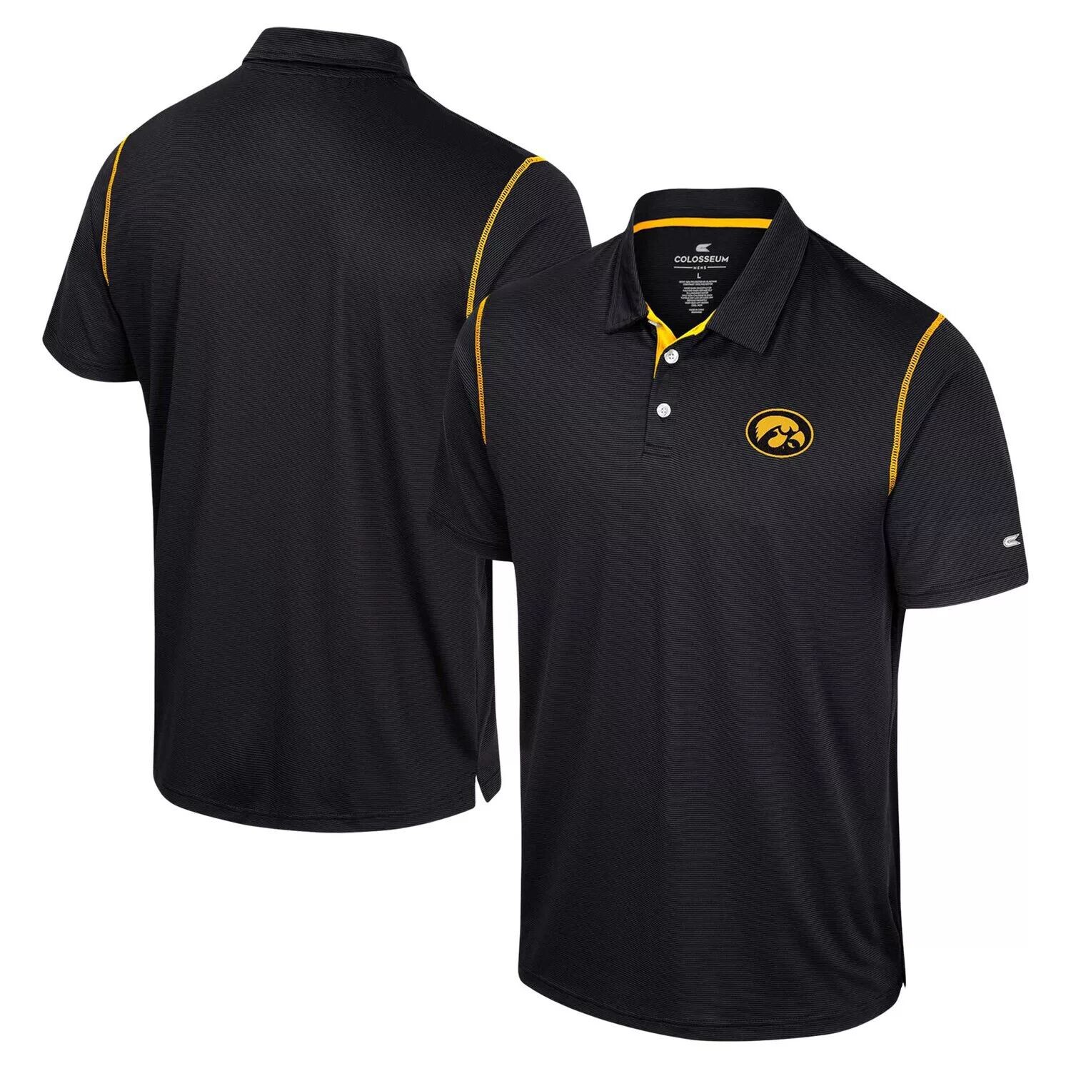 

Мужская футболка-поло Colosseum Black Iowa Hawkeyes Cameron
