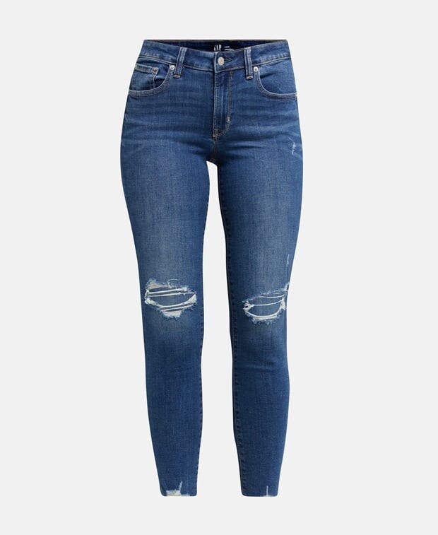 

Разрушенные джинсы Gap, синий