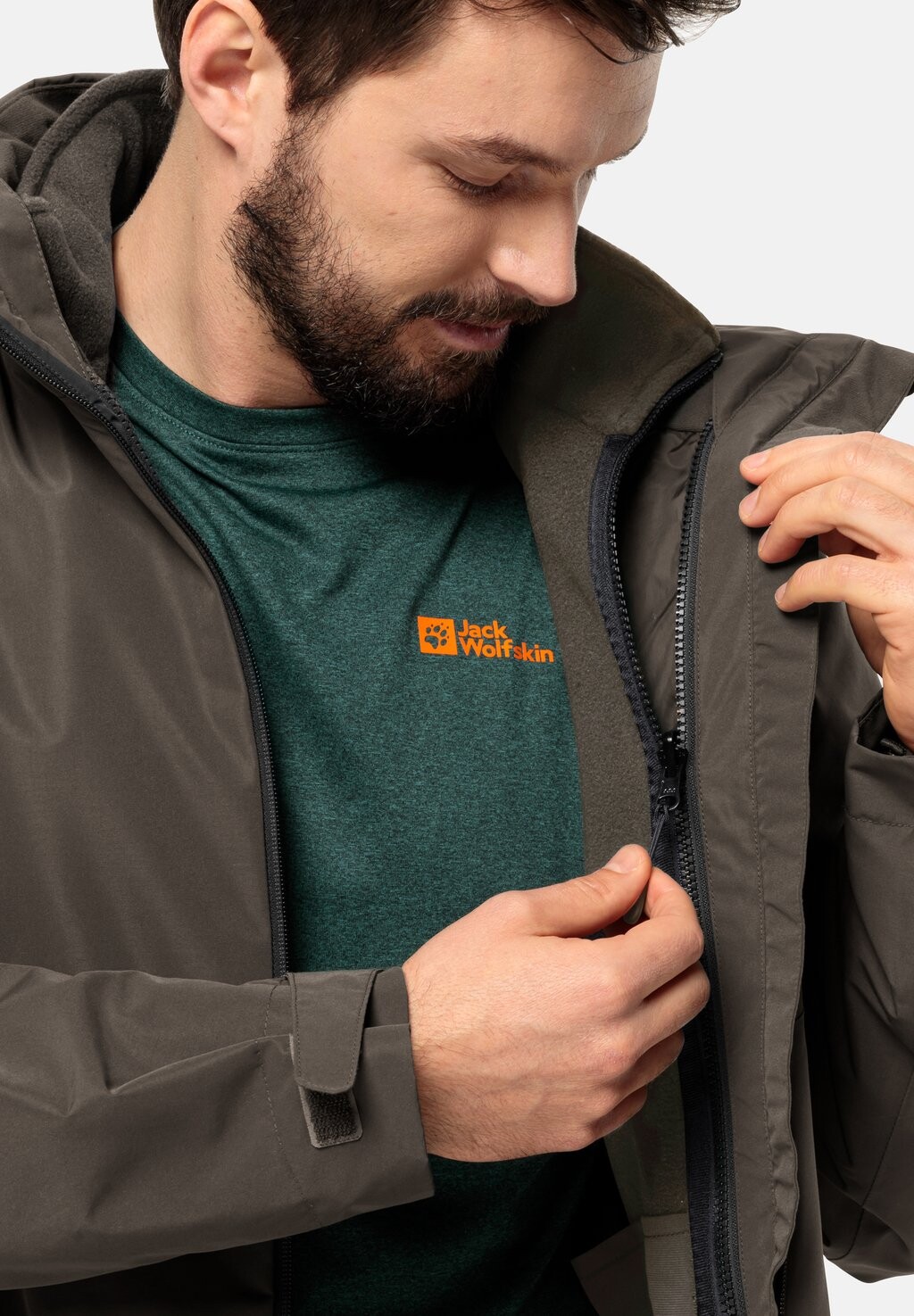 

Флисовая куртка WALDSTEIG FZ Jack Wolfskin, коричневый