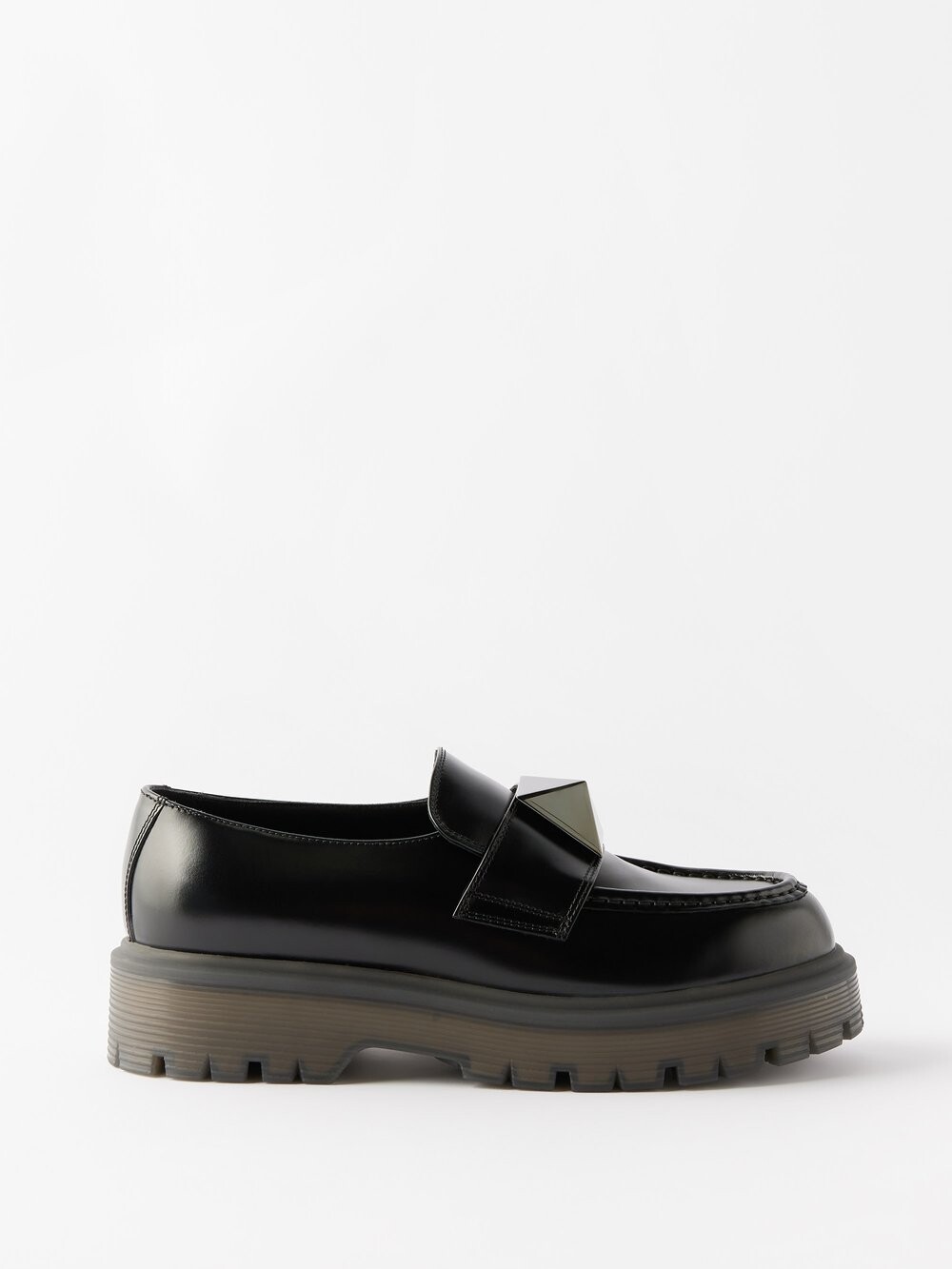 

Кожаные лоферы one stud 30 Valentino Garavani, черный