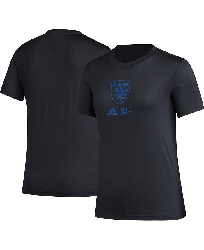 

Черная женская футболка San Jose Earthquakes AEROREADY Club Icon adidas, черный