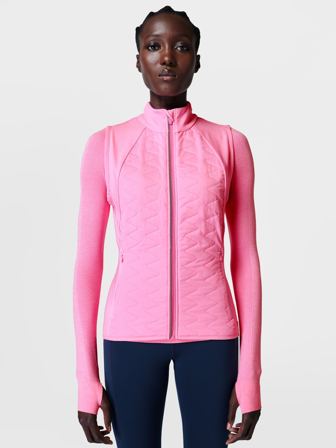 

Жилет для бега Sweaty Betty Light Speed, сверкающий розовый цвет