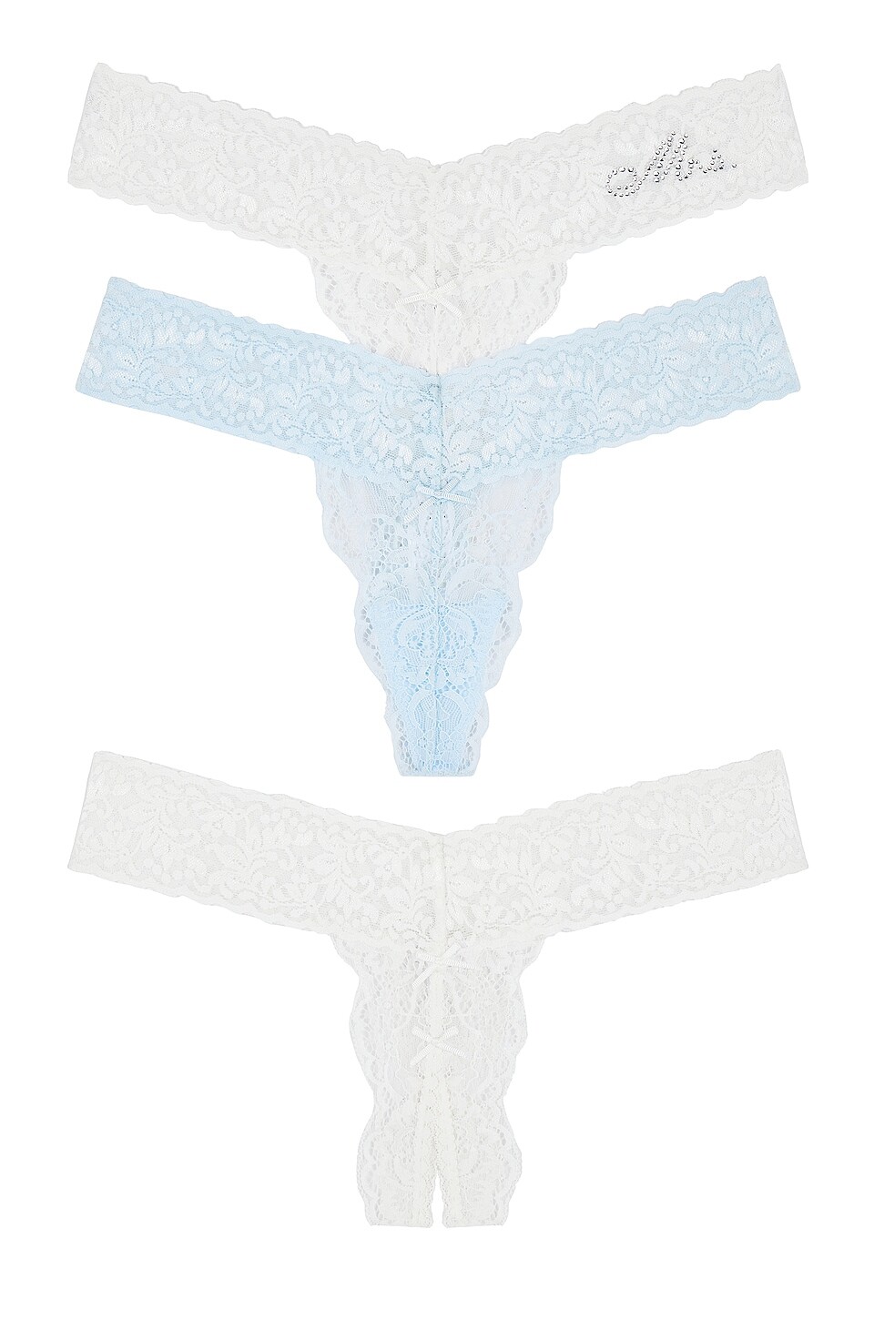 

Стринги Privacy Please Violet 3 Pack, цвет White & Blue
