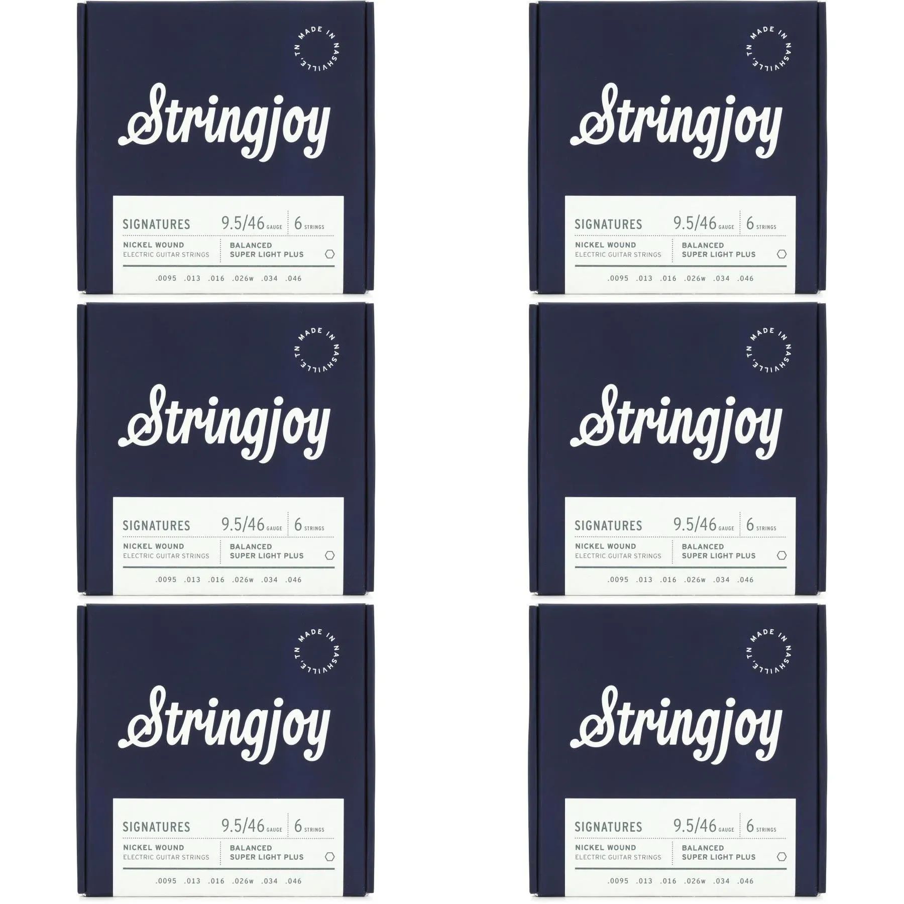 

Stringjoy Signatures Сбалансированные струны для электрогитары с никелированной обмоткой — .0095–.046 (6 шт. в упаковке)