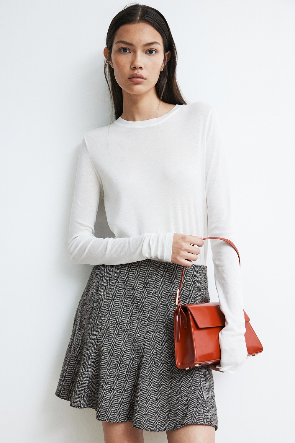 

Расклешенная юбка H&M, серый