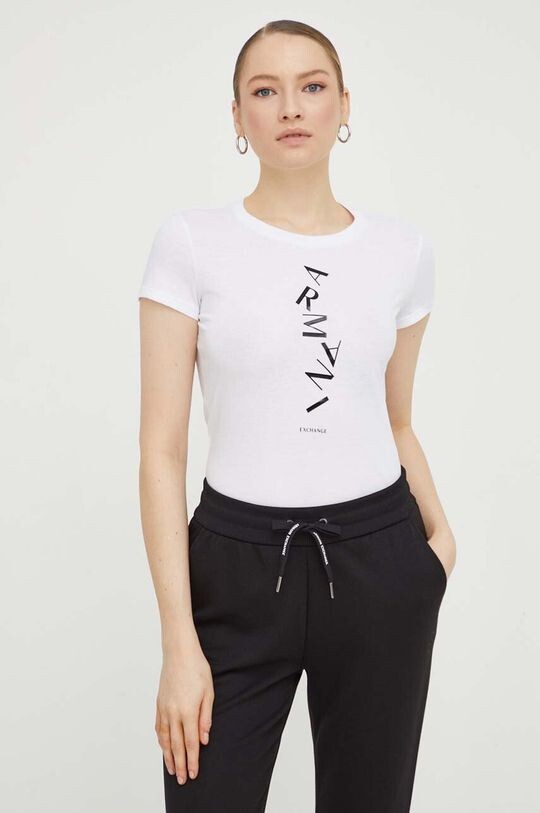 

Хлопковая футболка Armani Exchange, белый