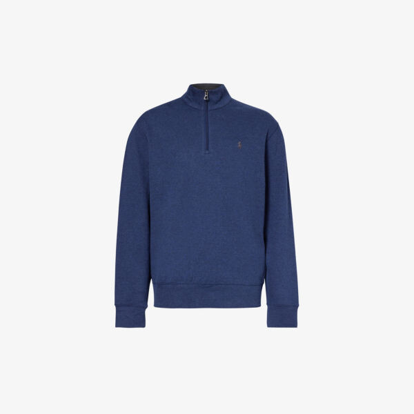 

Толстовка из смесового хлопка с вышитым логотипом и воротником-воронкой Polo Ralph Lauren, темно-синий