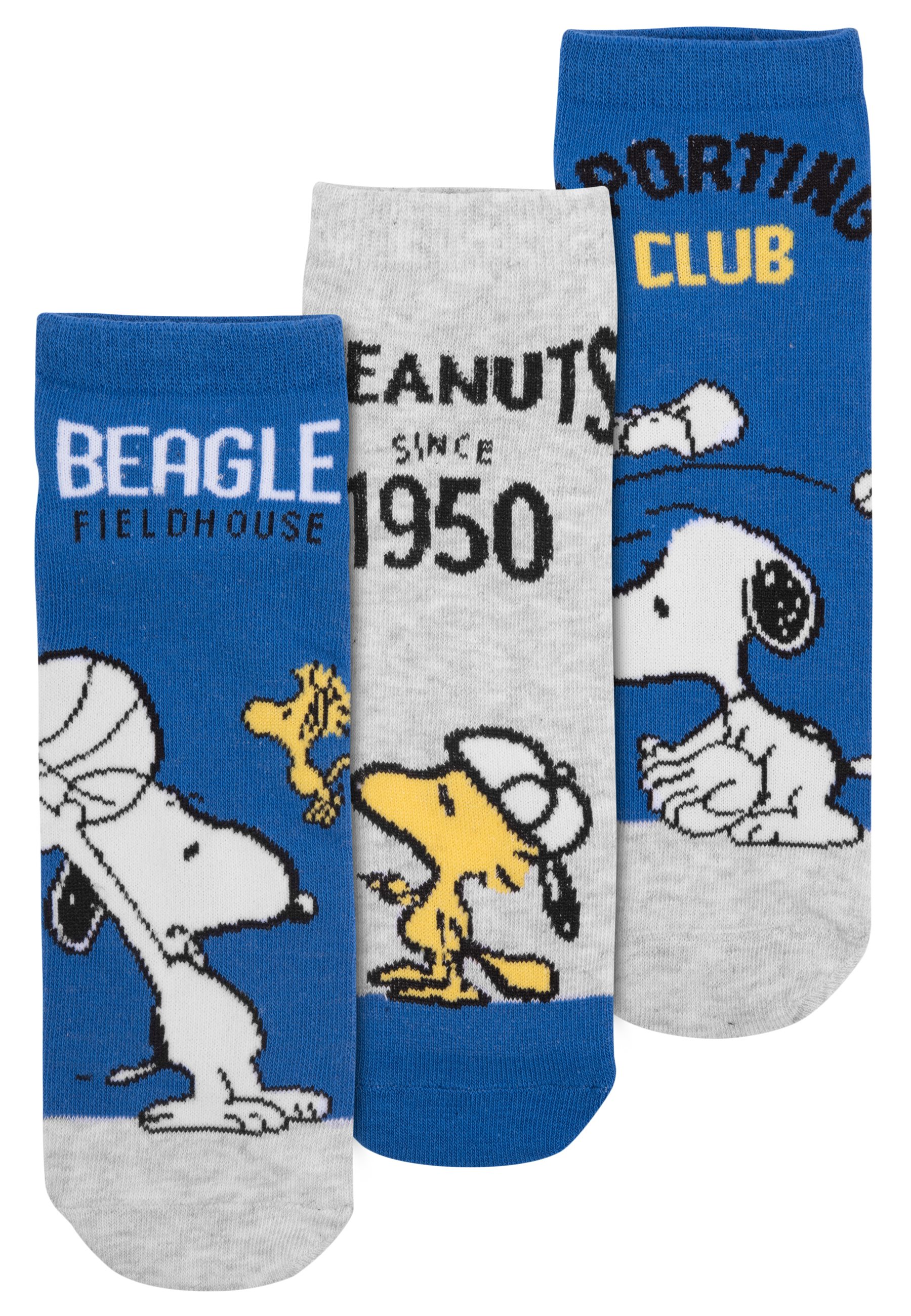 цена Носки United Labels 3 шт The Peanuts Sneaker Snoopy, синий