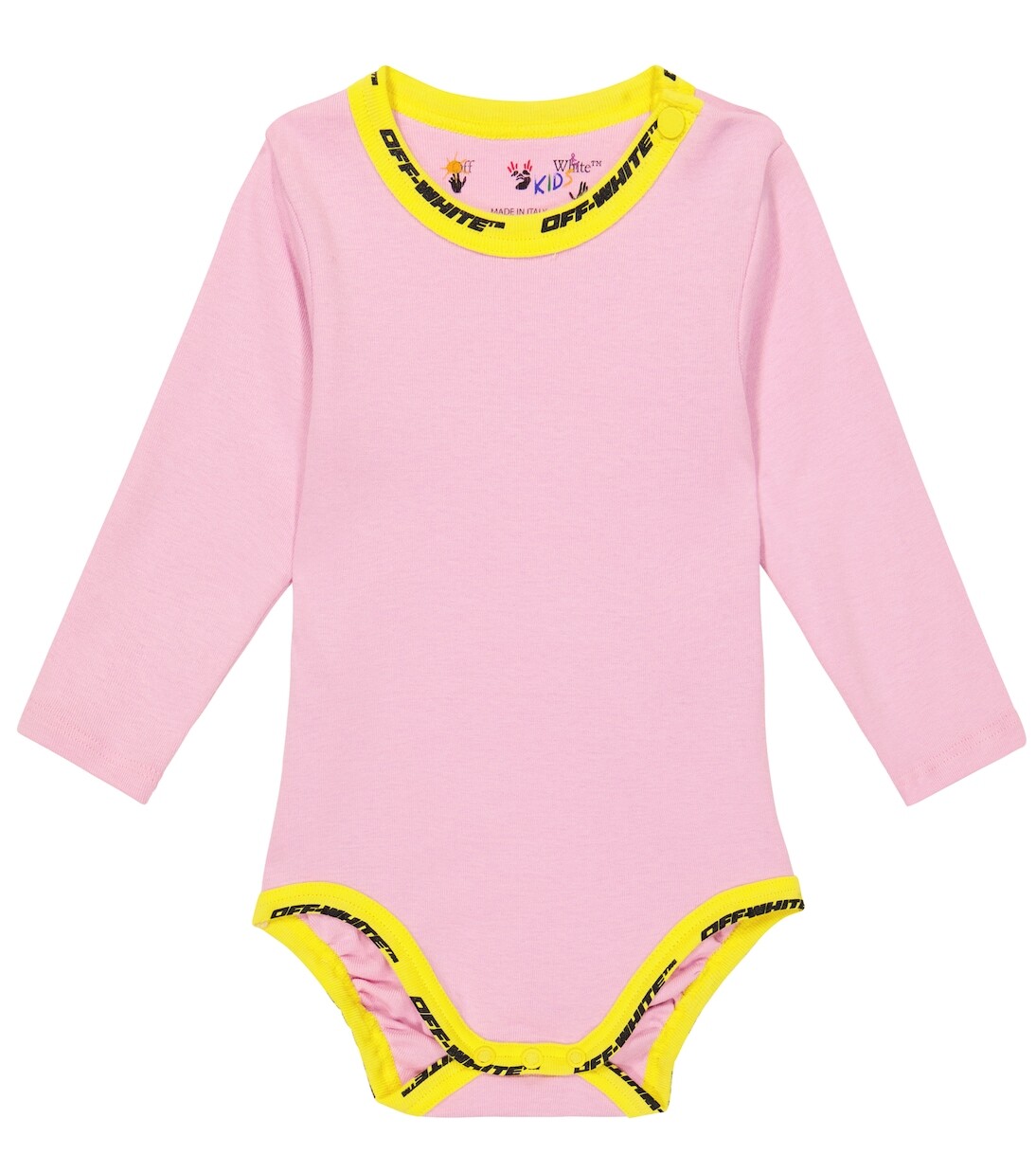 

Детское боди из хлопкового джерси Off-White Kids, розовый