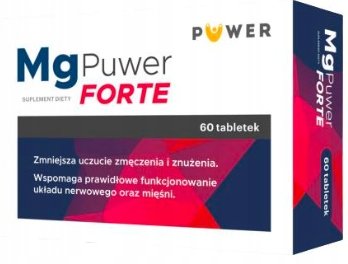 Mg Puwer, Forte, магний, витамин B PUWER, 60 таблеток. Puwer Polska