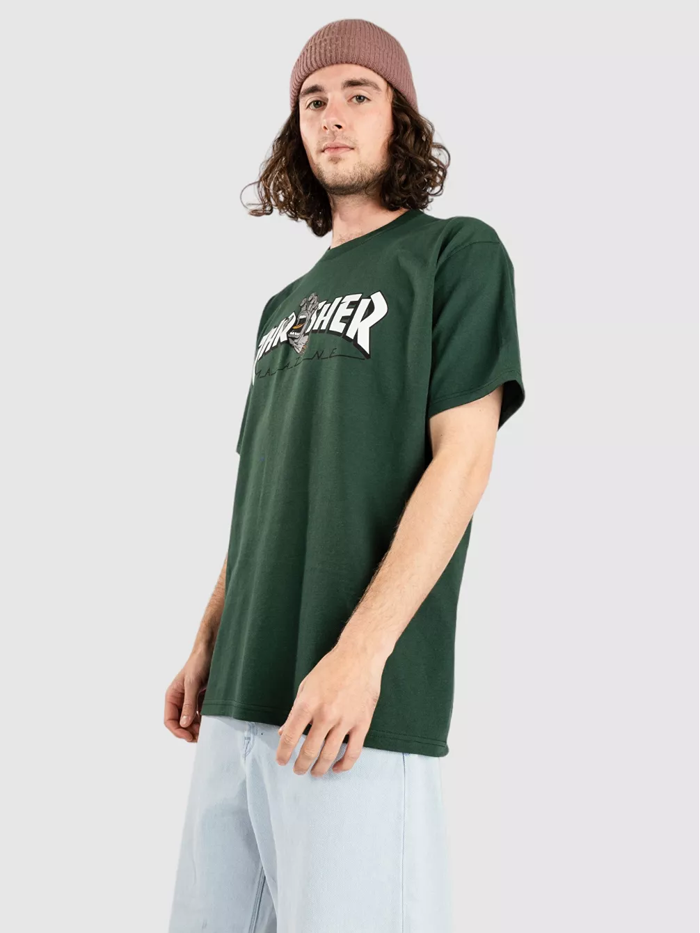 

Футболка с логотипом Thrasher Screamer Santa Cruz, зеленый
