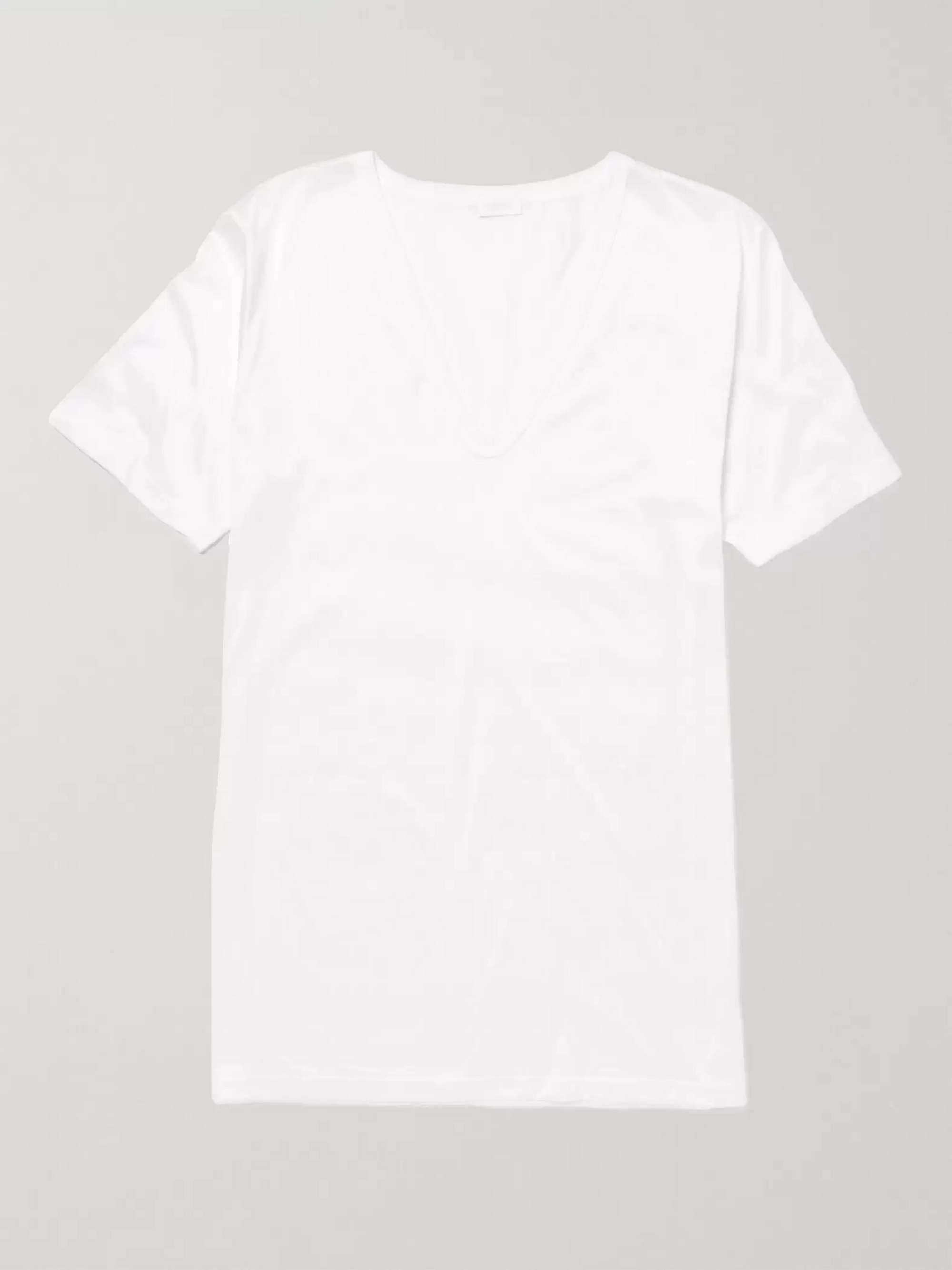 Королевская классическая хлопковая футболка Zimmerli, белый