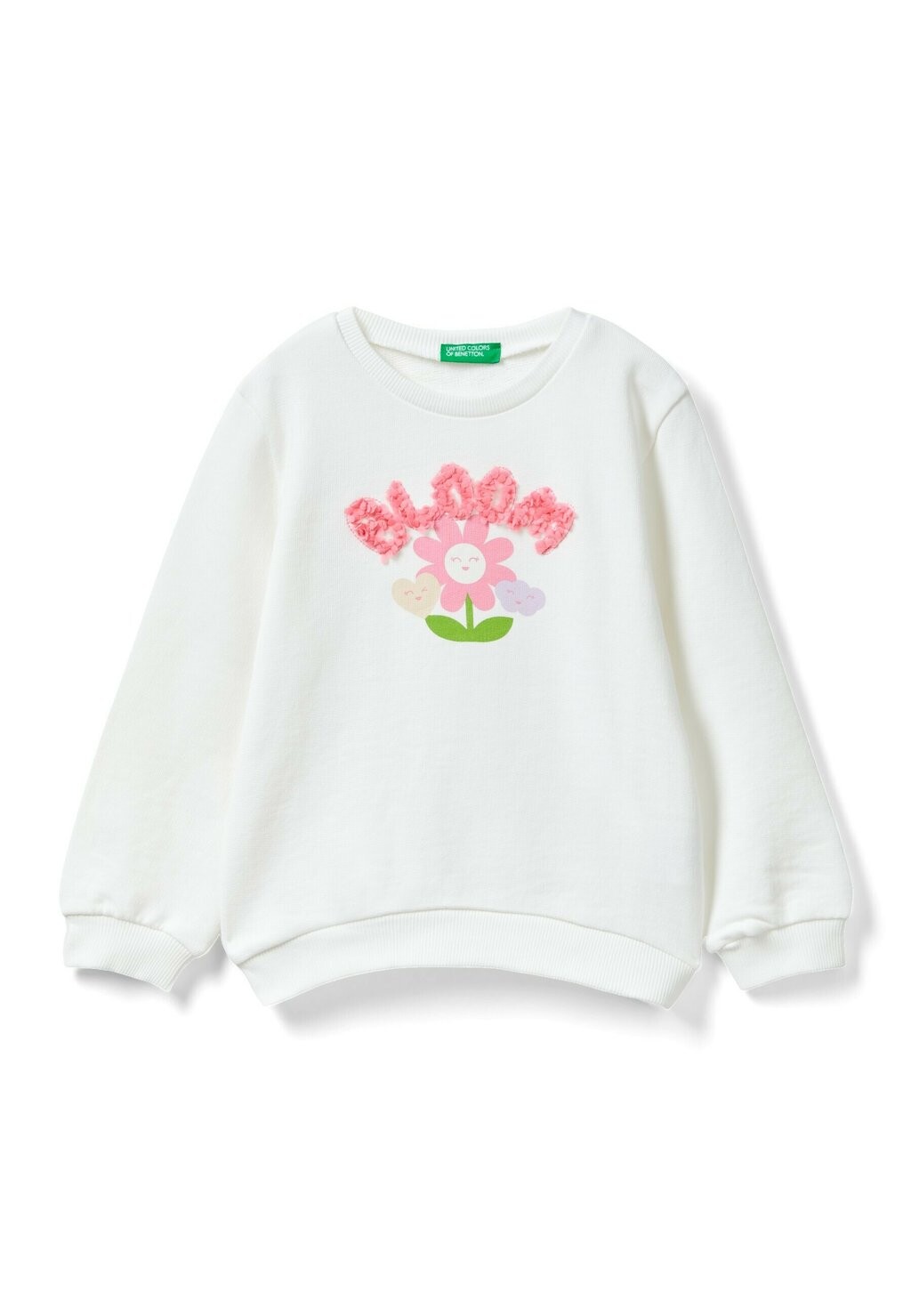 

Толстовка With Petal Look Applique United Colors of Benetton, белый