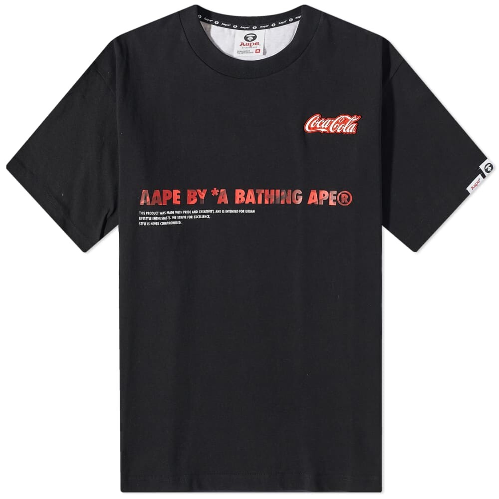 

AAPE от A Bathing Ape Футболка с чашей Coca Cola, черный