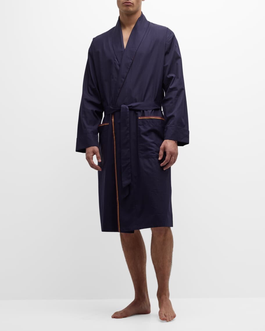 

Мужской хлопковый халат с полосками Paul Smith