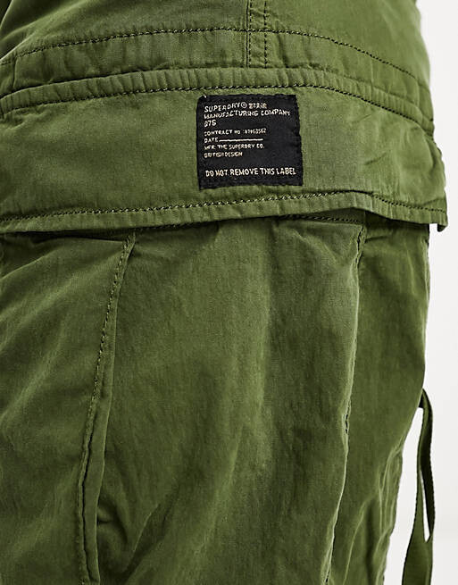 

Зеленые брюки карго с низкой посадкой Superdry Vintage