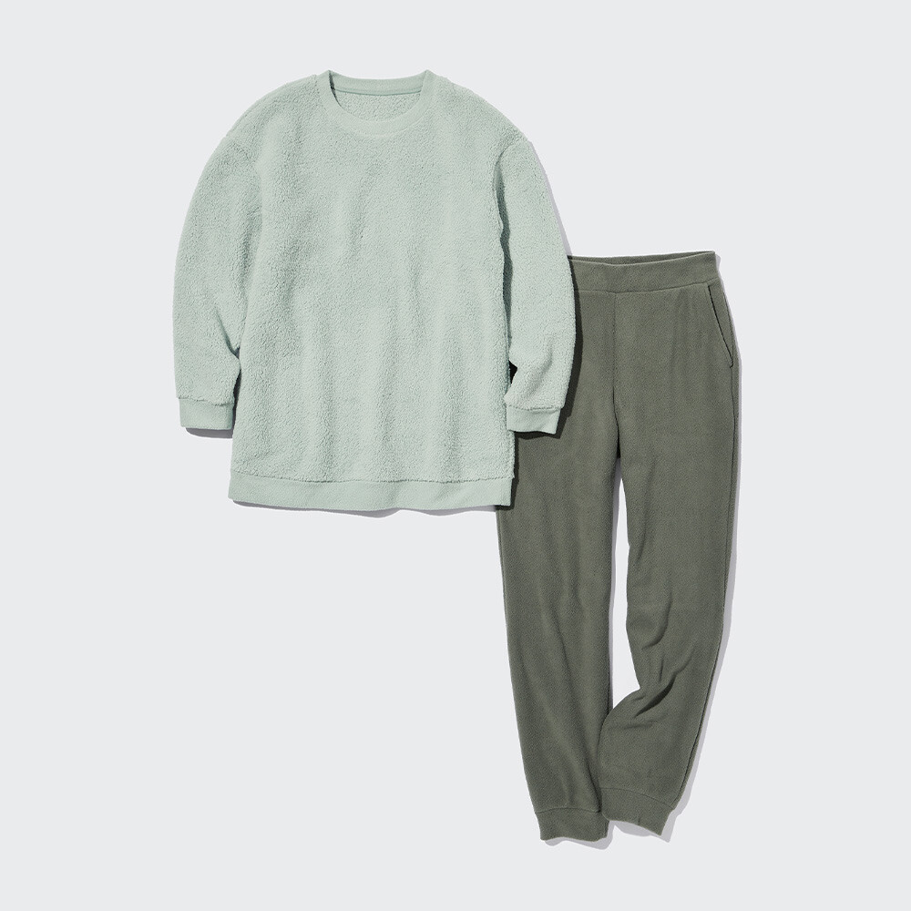 

Костюм Uniqlo флисовый с длинными рукавами, светло-зеленый