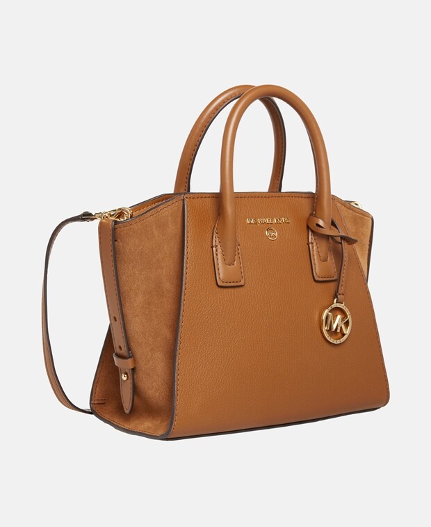 

Кожаная сумка через плечо Michael Michael Kors, коньяк