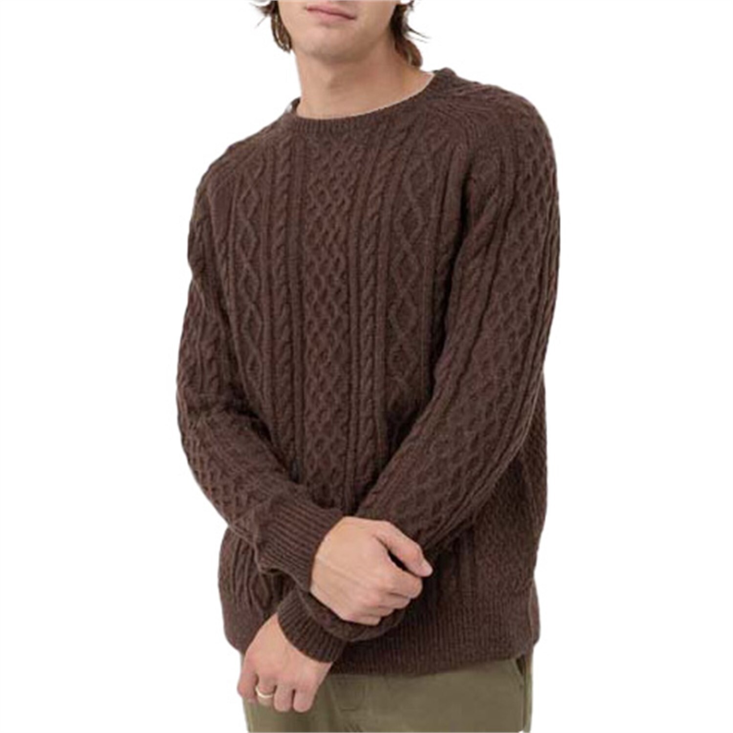 Свитер Rhythm Mohair Fishermans Knit, цвет Brown