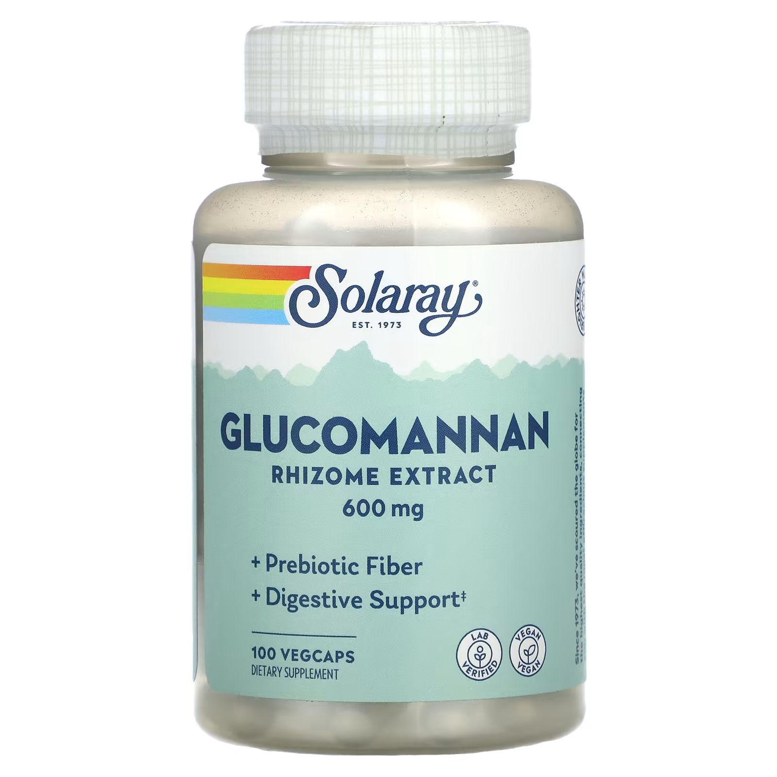Экстракт корневища глюкоманнана Solaray 600 мг 100 растительных капсул
