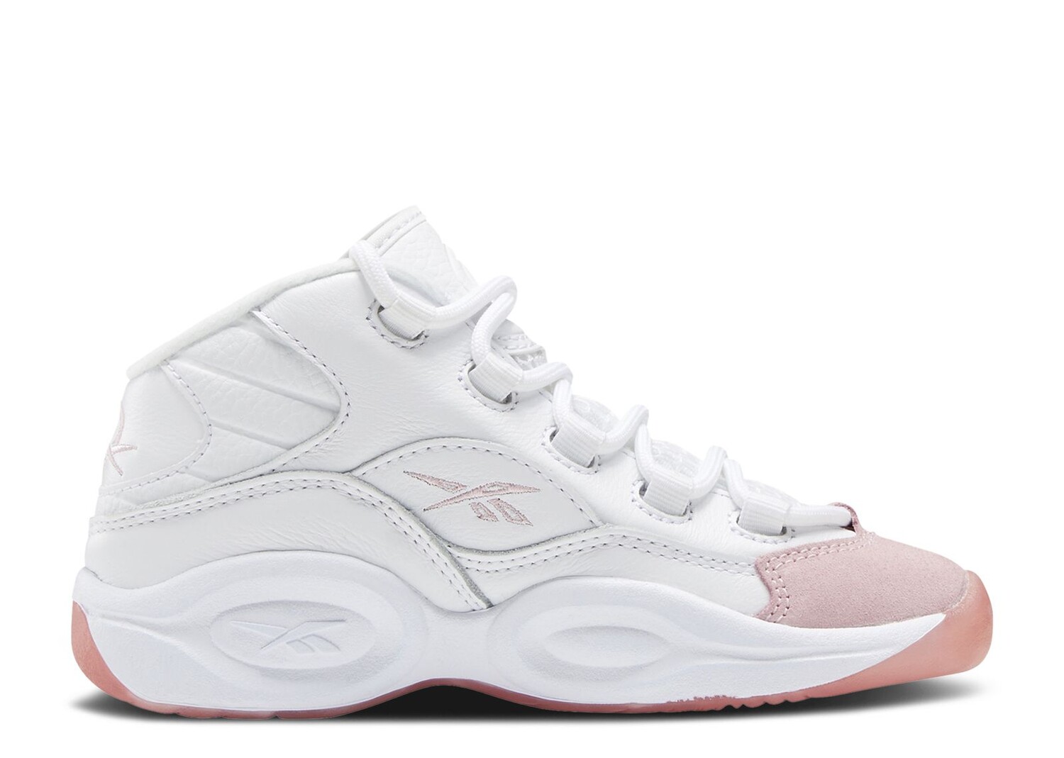 Кроссовки Reebok Question Mid Little Kid 'Pink Toe', белый