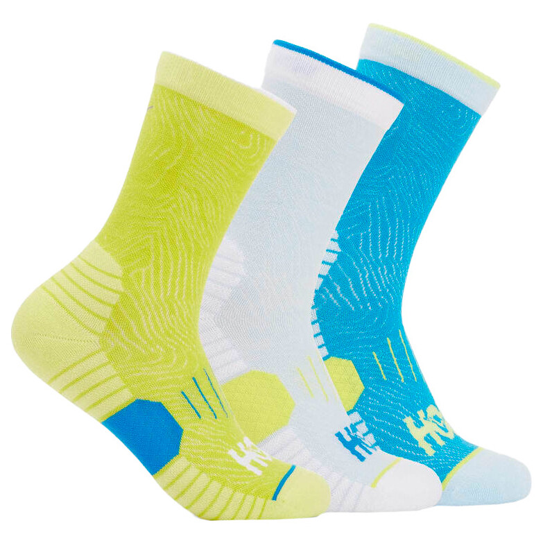 

Носки для бега Hoka Crerun Sock 3-Pack, цвет Diva Blue/Ice Water/Evening Primrose