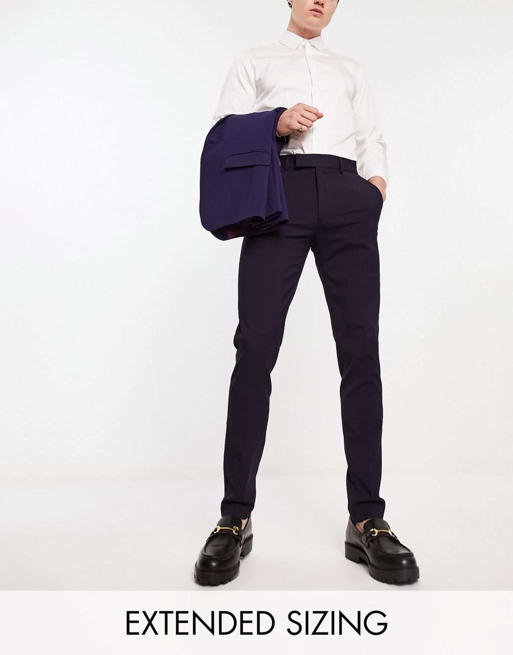 Темно-синие узкие брюки ASOS DESIGN темно синие узкие костюмные брюки asos design