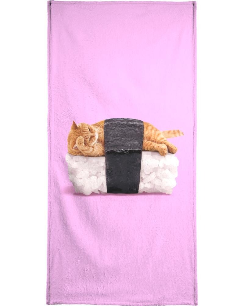 

Полотенце для ванной Juniqe Sushi Cat, цвет Orange & Rosa