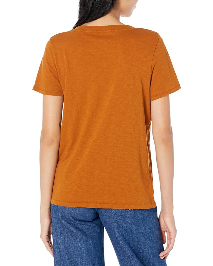 

Футболка Madewell Whisper Cotton V-Neck Tee, цвет Golden Pecan