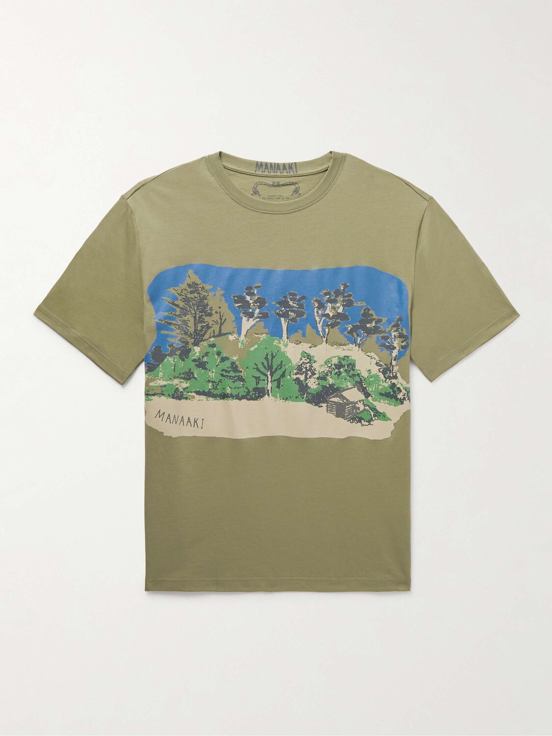 

Футболка из хлопкового джерси с принтом The Simple Life Manaaki, зеленый