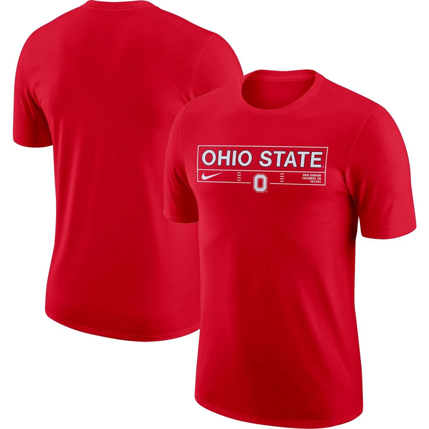 

Мужская футболка Nike Scarlet Ohio State Buckeyes Wordmark Stadium