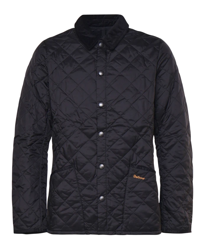 

Утепленная куртка с застежкой на пуговицы Barbour, черный