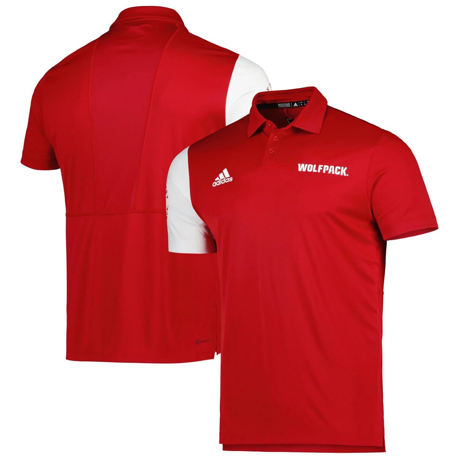 

Мужская красная футболка-поло AEROREADY NC State Wolfpack adidas, Красный