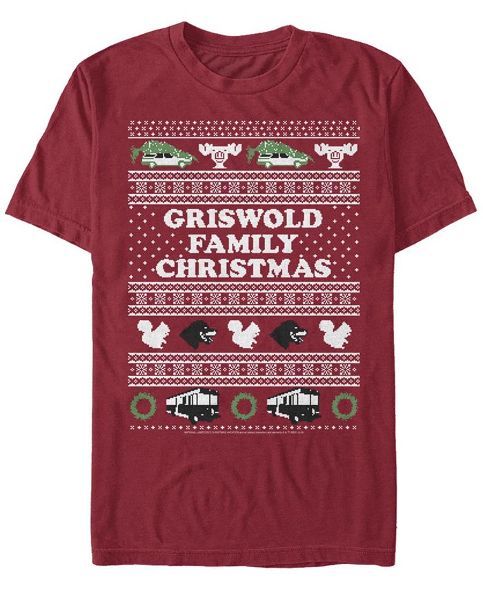 Мужская футболка National Lampoon Christmas Vacation Griswold с короткими рукавами Fifth Sun, красный