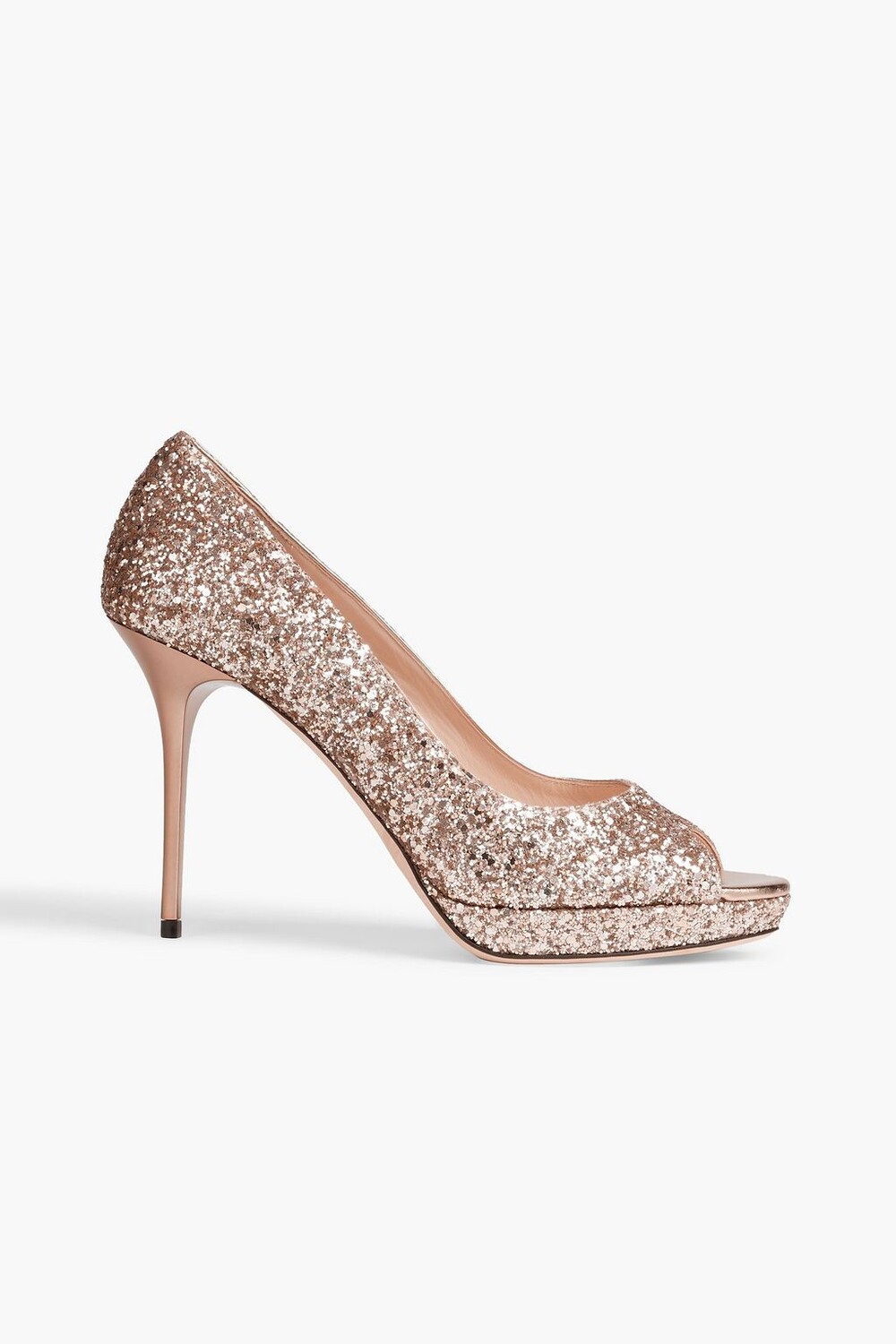 

Тканые туфли Luna с блестками JIMMY CHOO, розовое золото