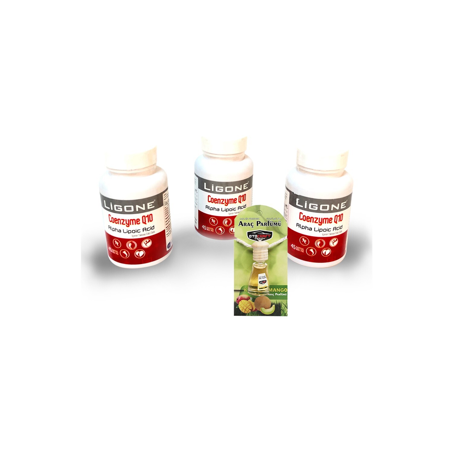 

Ligone Coenzyme Q10 Capsule x 3 Pieces + Car Fragrance