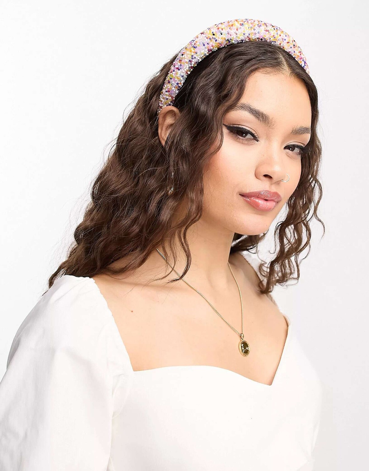 

Мои аксессуары Яркая повязка на голову London с бисером My Accessories