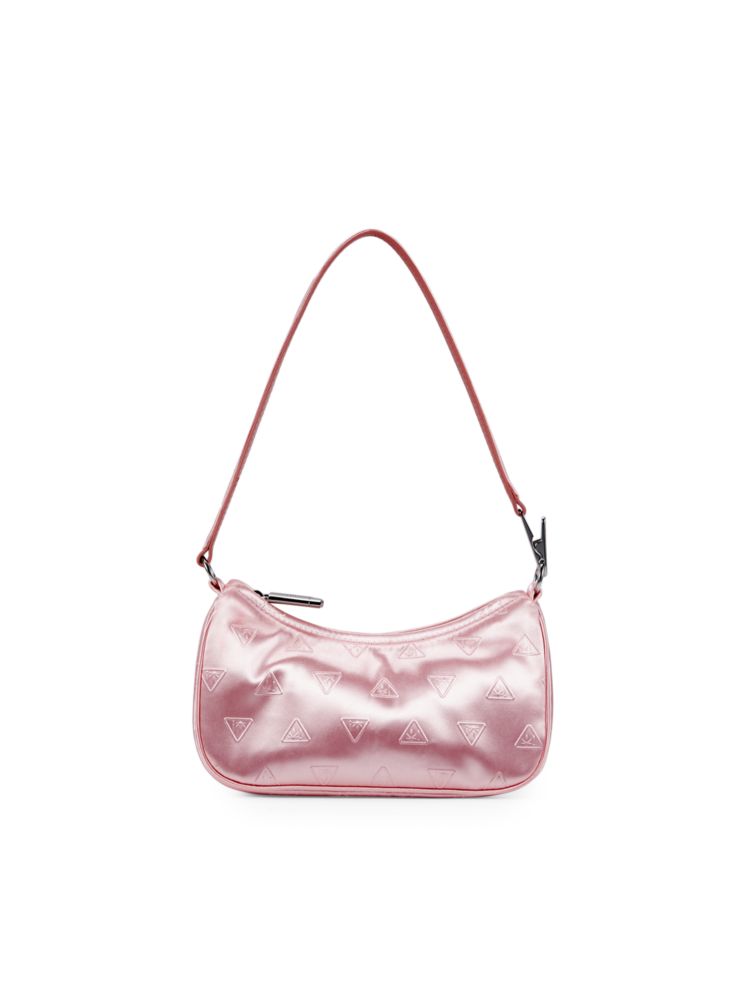 Сумка через плечо с логотипом Edie Parker, розовый сумка с мишурой и верхней ручкой edie parker цвет sky