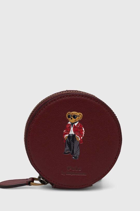 

Кожаный кошелек Polo Ralph Lauren, бордовый