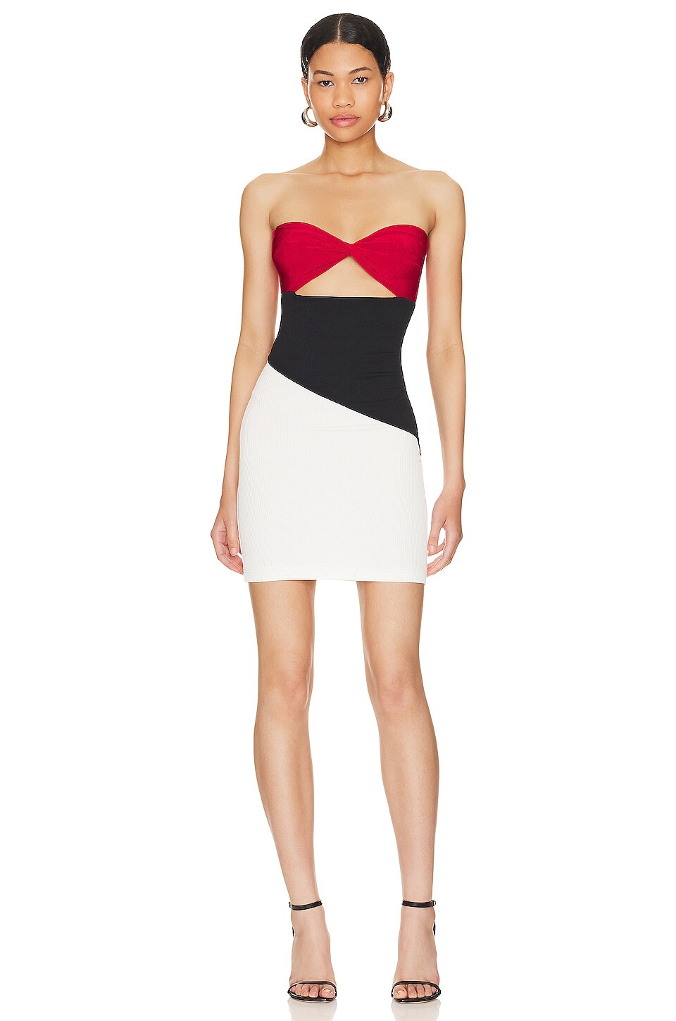 

Платье мини Lama Jouni Tricolor Block Strapless, цвет Shiny Red