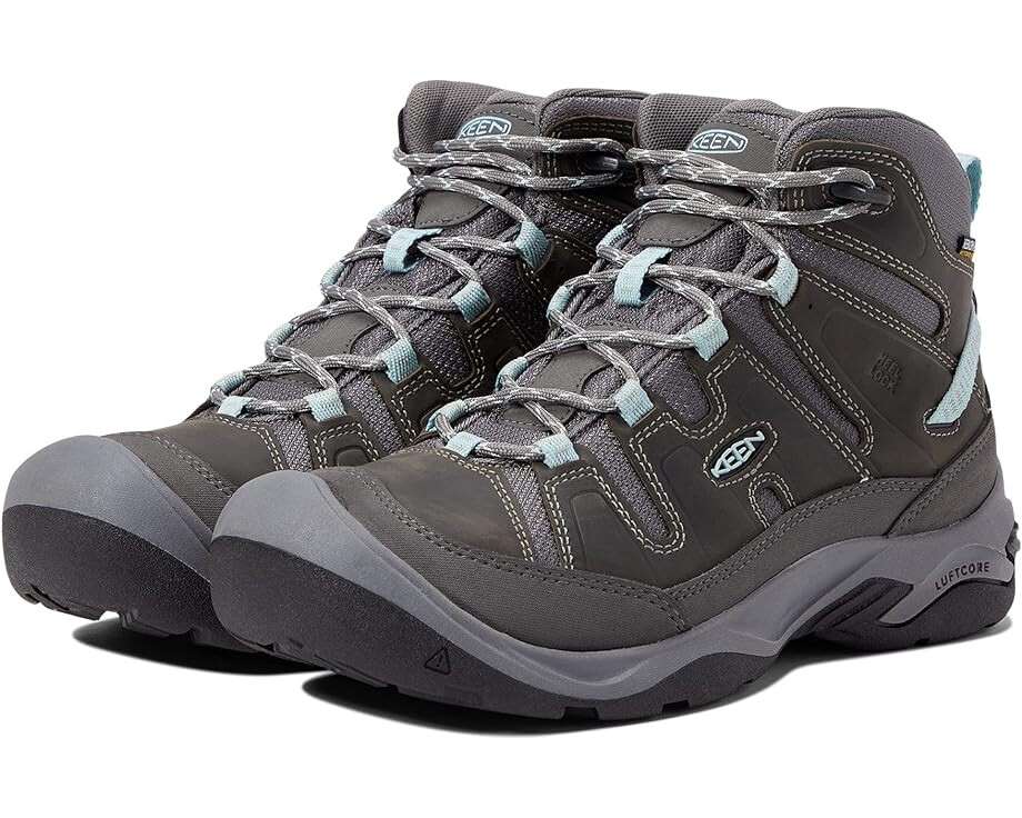 

Походные ботинки KEEN Circadia Mid Waterproof, цвет Steel Grey/Cloud Blue