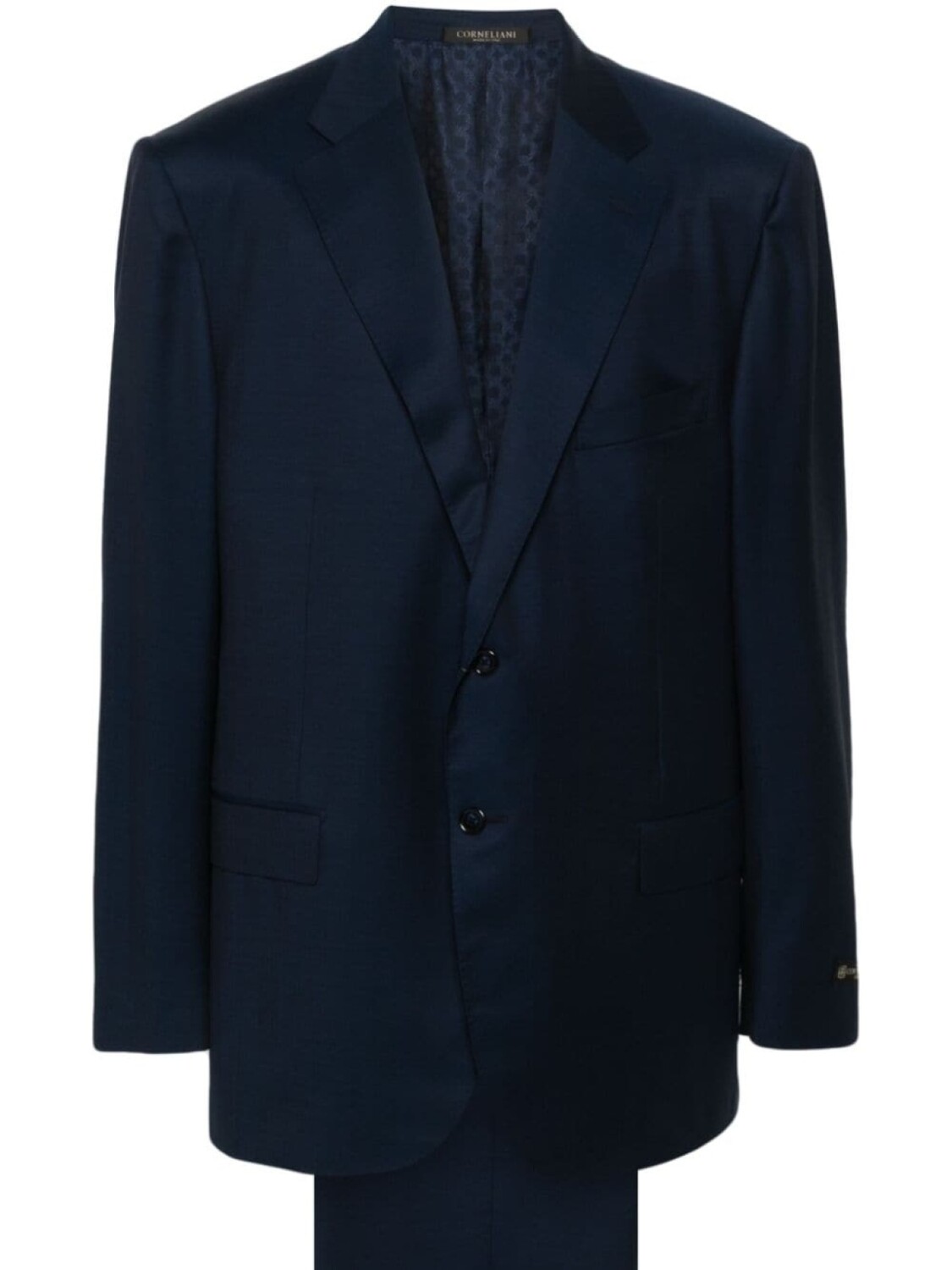 

Corneliani костюм из вирджинской шерсти с однобортным пиджаком, синий