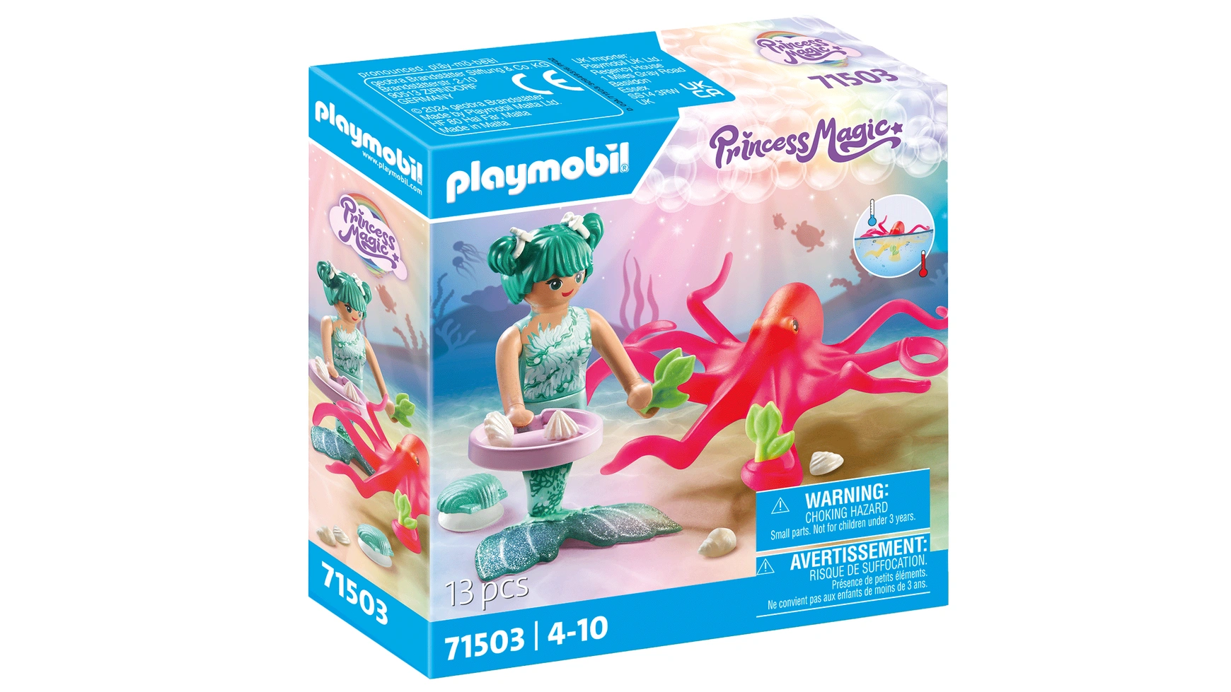 Волшебная принцесса русалка с меняющим цвет осьминогом Playmobil